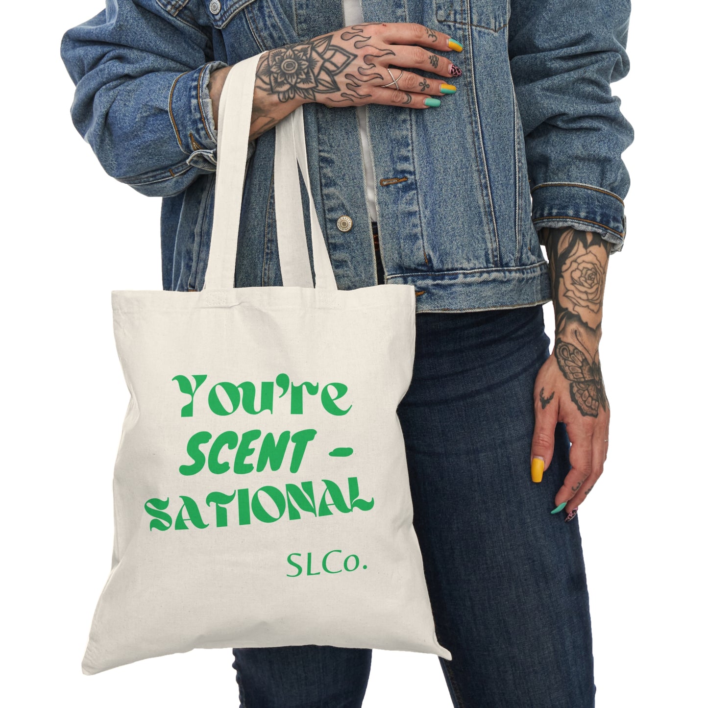 "Scent-Sational" Neon Green Tote Bag