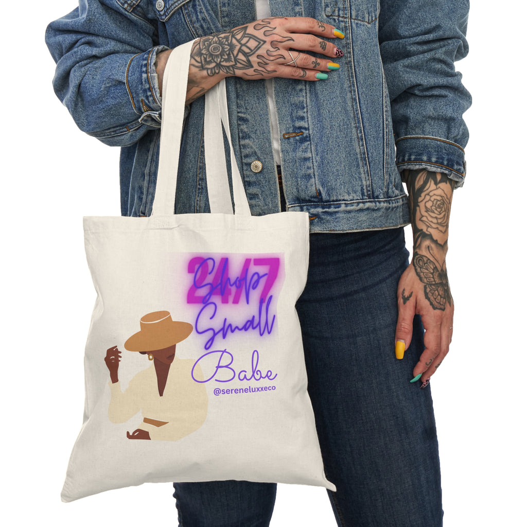 "Shop Small" Natural Tote Bag