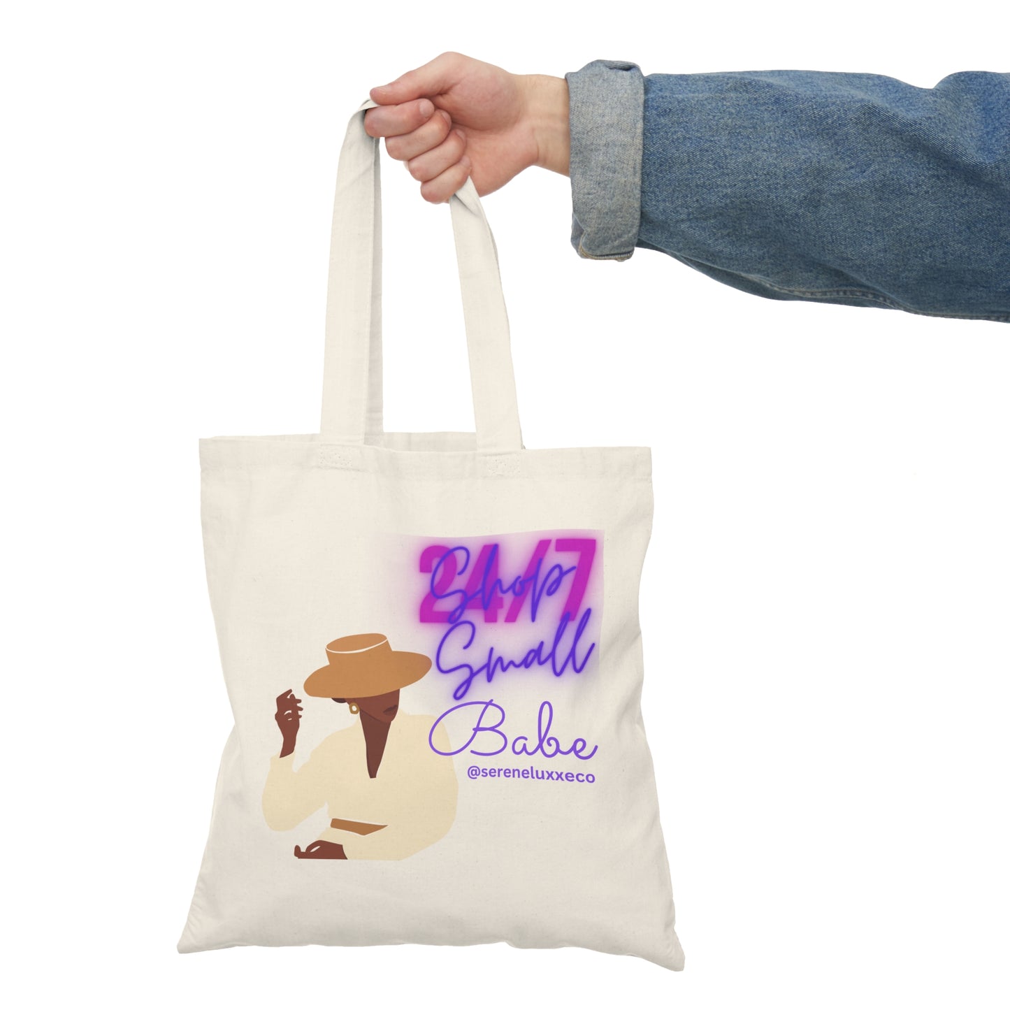 "Shop Small" Natural Tote Bag
